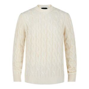 Slowear Zanone Cable Knit Sweater Ivory Mens